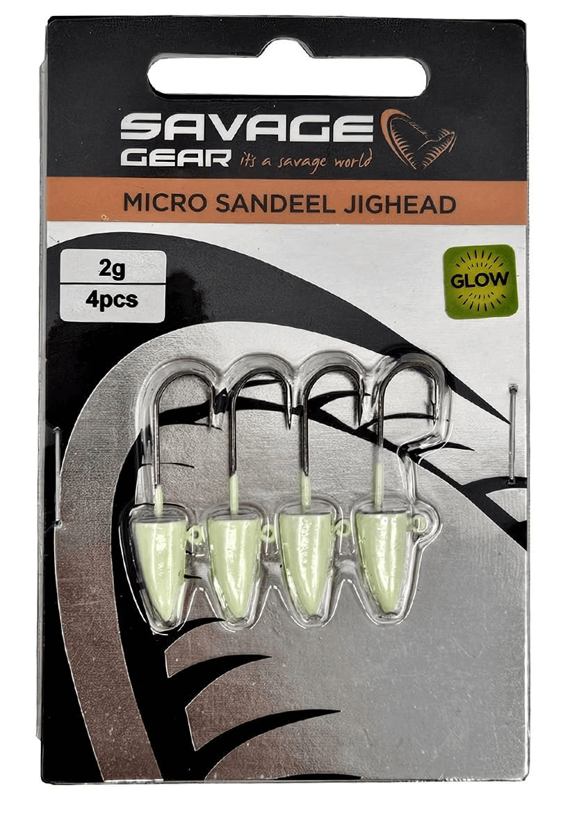 Savage Gear LRF Micro Sandeel Jighead Glow 4 Adet #8